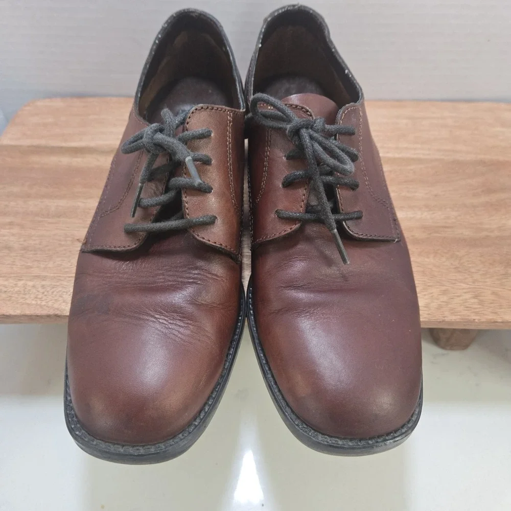 G.H. Bass & Co‎ Brown Leather Oxford Dress Shoes Lace Up Classic Men's 8.5 Est